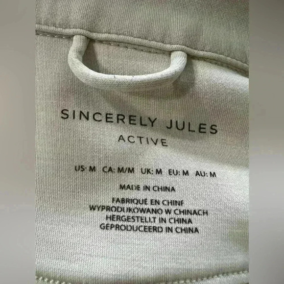 Sincerely Jules Half Zip Fleece Pullover Slightly Cropped Women’s Size Medium - Picture 5 of 5